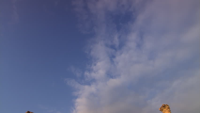 Ruined columns lining the Cardo Maximus at Jerash, Jordan