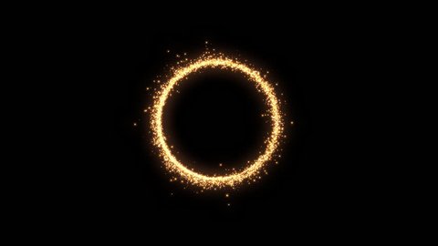 Golden Glitter Circle With Sparkling の動画素材 ロイヤリティフリー Shutterstock