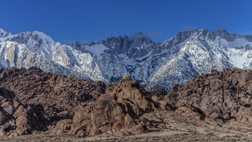 Mount Whitney Winter - Time lapse of Mt. Whitney in winter. 