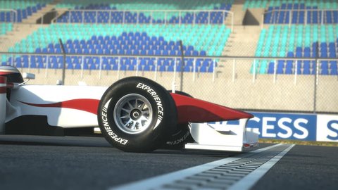 Formula One race car  crossing finish line - high quality 3d animation - visit our portfolio for more
