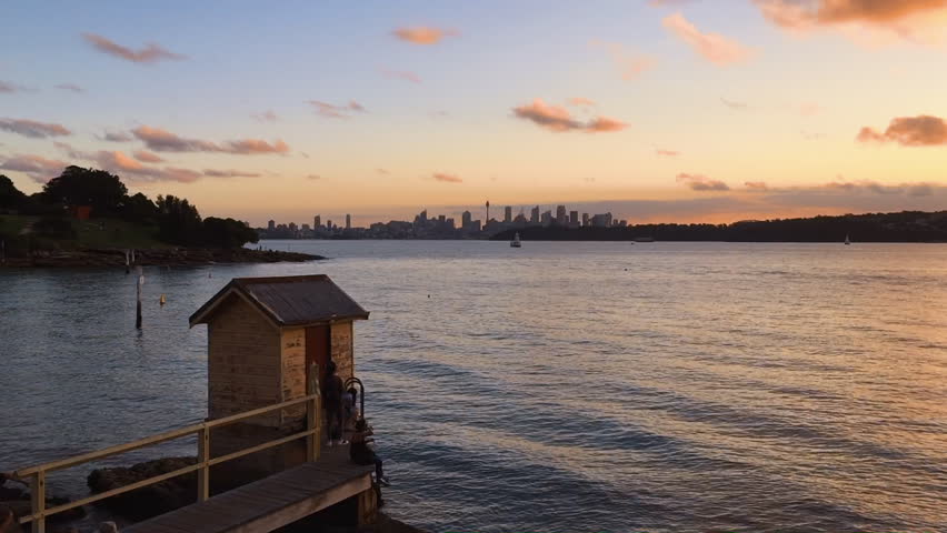 Beautiful sunset at Camp Cove, Sydney, Australia