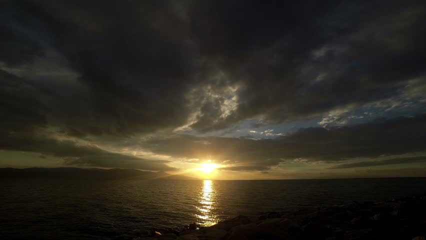 Sunset and the Sea Time Lapse