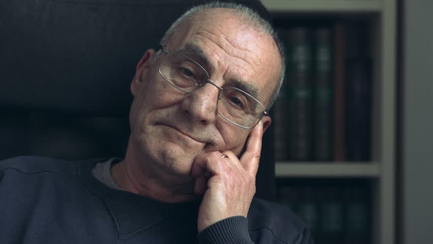 Pensive old man: daydreaming elderly man | Shutterstock HD Video #26730685