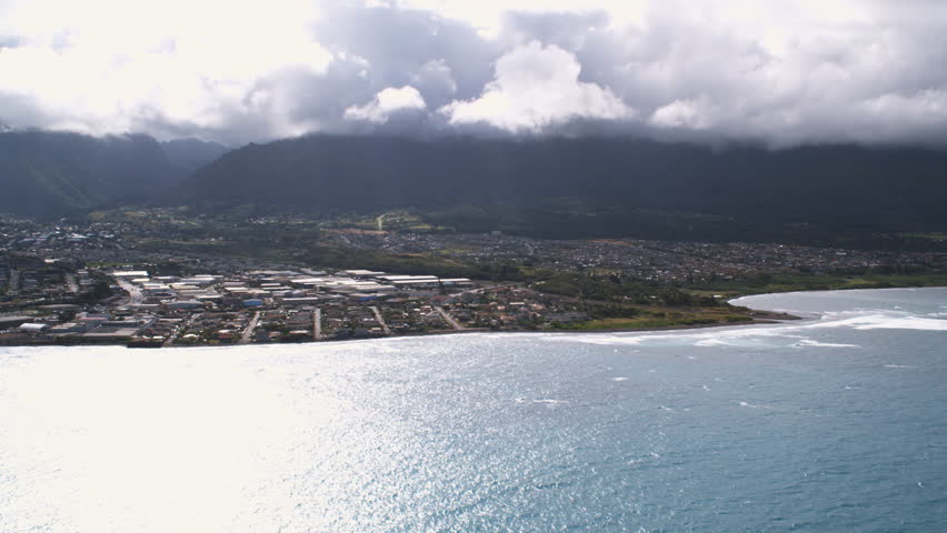 Wide view of Kahului, Hawaii. Shot in 2010.