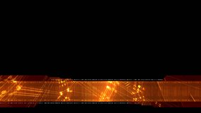 A golden band of 3D geometric forms and barcode shoots across the lower third of the frame - Powered by Shutterstock - Get 15% off with code: PIKWIZARD15