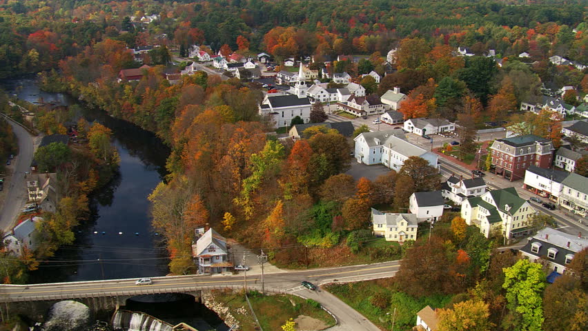 Orbiting church and surroundings in Concord, New Hampshire