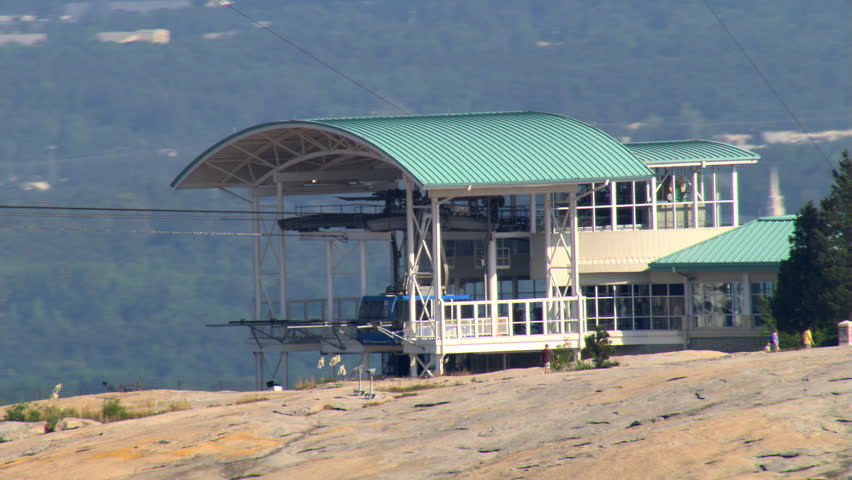 Aerial view of summit of Stone Mountain, Georgia. Shot in 2007.