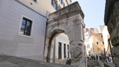 Arco Di Riccardo Rear Trieste Stock Footage Video 100 Royalty Free Shutterstock