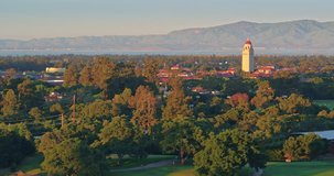 Aerial View Of Stanford University, Palo Alto, Silicon Valley