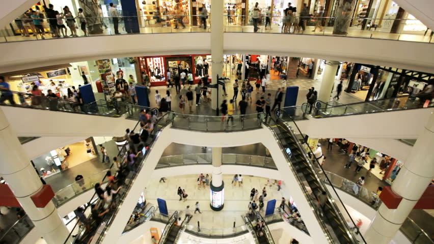 BANGKOK - NOVEMBER 20: Time lapse of people are walking in Terminal 21 mall on