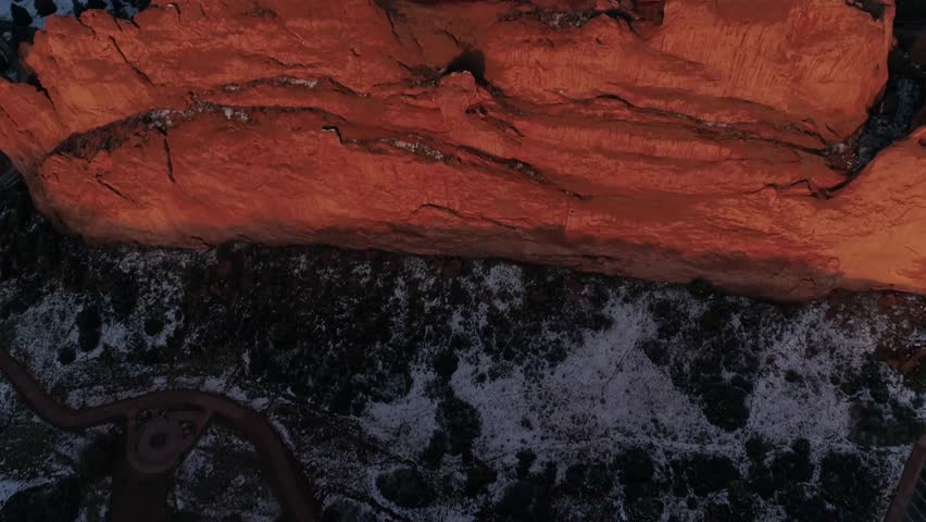Colorado Springs Garden Of The Gods Red Rock Spring Sunrise Aerial 4K