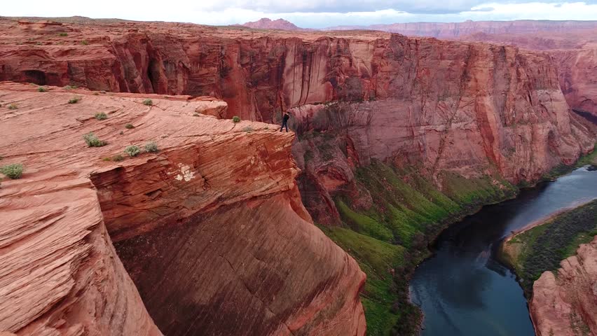 Epic Grand Canyon in Arizona. / Drone, Aerial Slow motion shot