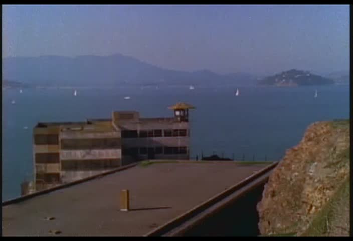 ALCATRAZ ISLAND, CALIFORNIA-CIRCA 2011-Angle over rooftop of Alcatraz.