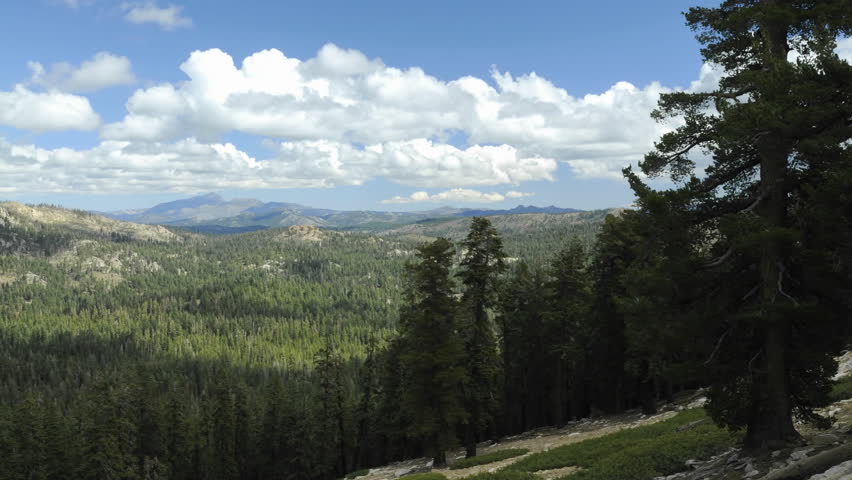 SAN DIEGO, CALIFORNIA-CIRCA 2011-Time lapse of clouds passing over Dome Land Wilderness from Sherman Pass in the Sequoia National Forest above Kernville, California.