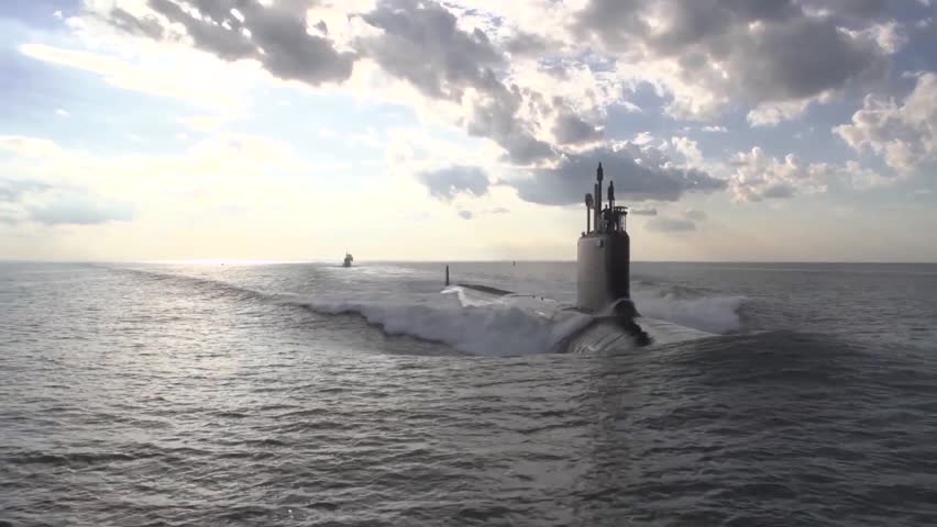 the newest virginia class submarine minnesota ssn Royalty-Free Stock Footage #26785669
