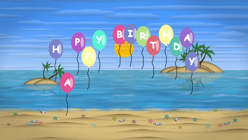 Happy Birthday Beach Stars Sunrise Video De Stock 100 Libre De Droit Shutterstock