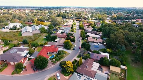 aerial view of a suburb in south Australia, lifestyle living in adelaide  