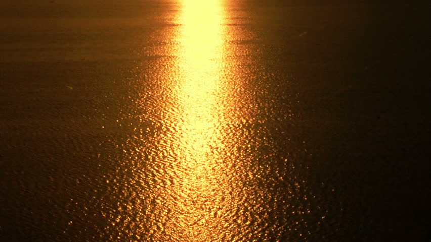 Sunset lake. Water texture.