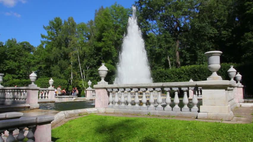 Eva fountain in petergof park St. Petersburg Russia