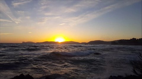 Alghero sunset on the mediteranean sea