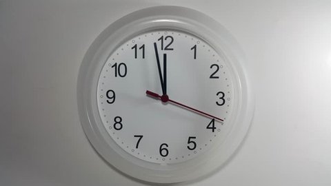 Clock ticking to 12 o'clock