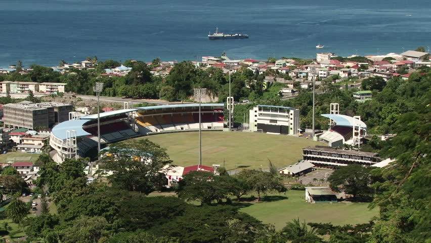 View over Roseau, capital of Dominica