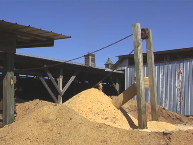 Rear Area Of An Old Style Sawmill With Sound.