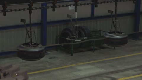 BILA TSERKVA, UKRAINE – FEBRUARY 18, 2017: tire manufacturing at tire factory in Bila Tserkva, Ukraine