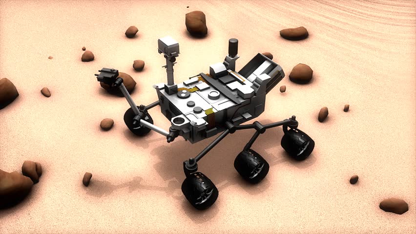 Artist recreation of Mars rover.