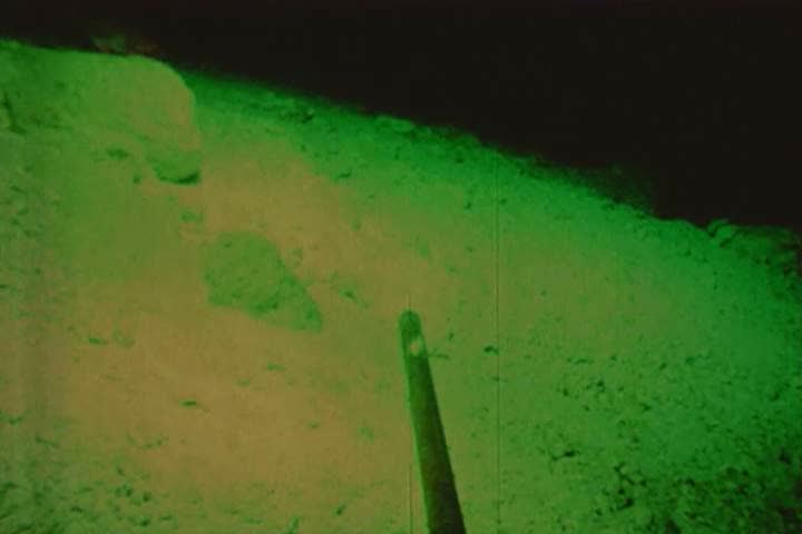 1970s: A large unidentified fish drifts past an underwater camera in East Africa in 1970.