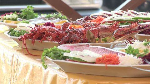 Close up of seafood dishes in Recife, Brazil