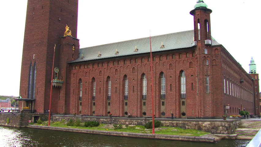 City hall building in Stockholm, Sweden
