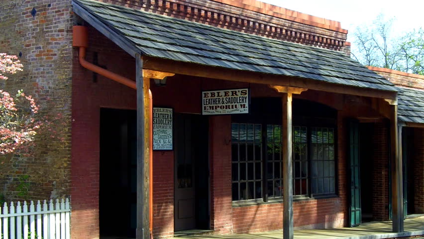 COLUMBIA, CA - MAY 15: An historic saddle shop at Columbia State Historic Park