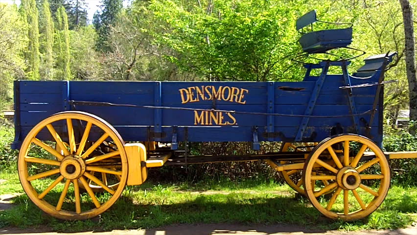 COLUMBIA, CA - MAY 15: An historic mining wagon at Columbia State Historic Park