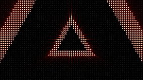 Triangles Bulb Lights Background, Rendering, Animation Loop, 4k
