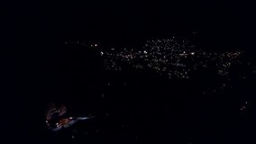 DJI MAVIC 4K Aerial  Night shot Drone Video Taiwan Xinbei Chiufen Jiufen Old Street 20170513