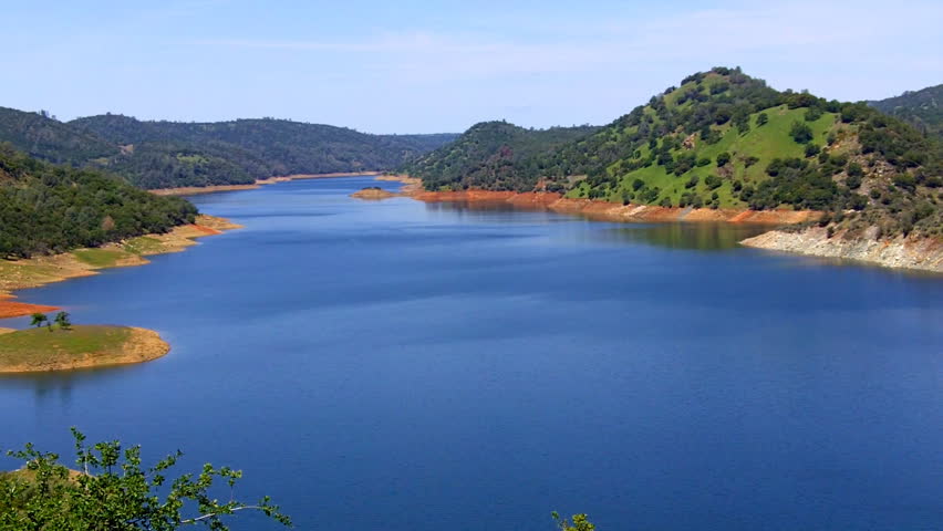 A section of Lake Don Pedro Reservoir near Mariposa, CA which supplies water to