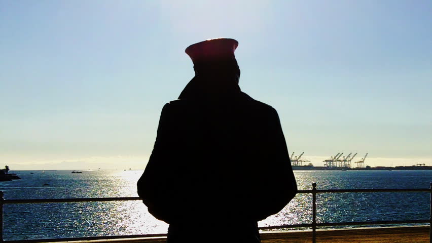 LONG BEACH, CA/USA â July 15, 2012: The lone sailor sculpture by Stanley