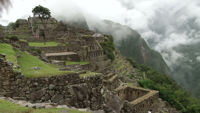 Clouds rolling over Machu Picchu
