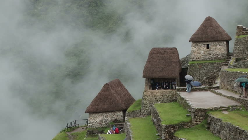 Clouds rolling over Machu Picchu