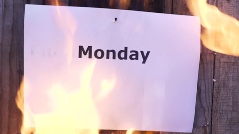 flaming word Monday
