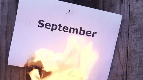flaming word September