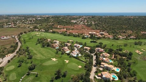 Aerial view of Gramacho and Vale da Pinta, Lagoa, Carvoeiro, Algarve south of Portugal