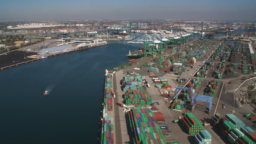 Past container terminal in Los Angeles Harbor. Shot in 2010.