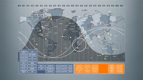 Satellite tracking - world map view
