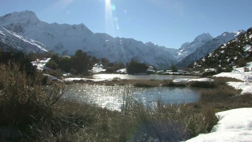 Mt. Cook, New Zealand. Circa July 2011. Red Tarn walkway offers a spectacular