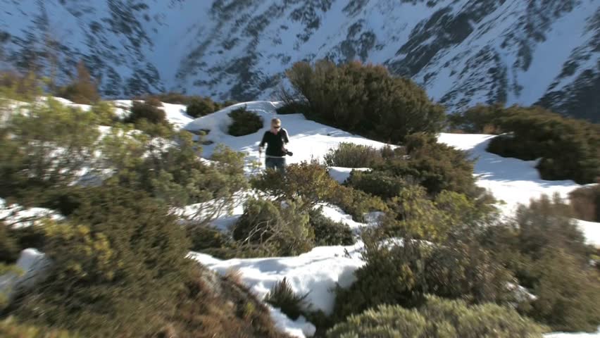 Mt. Cook, New Zealand. Circa July 2011. Red Tarn walkway offers a spectacular