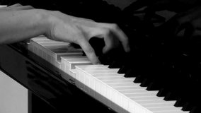 Piano, hands pianist playing music