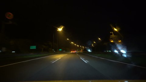 driving in the rainy night