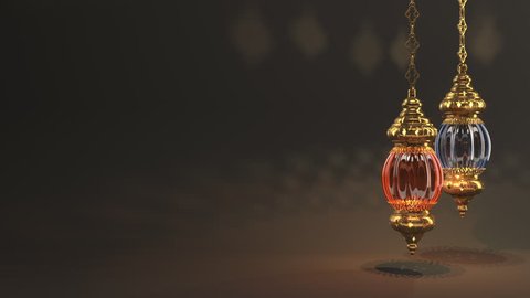 Ramadan candle lantern slow speed loop animation (24 sec), Featuring such intricate patterns and cut work like an exotic treasure. 